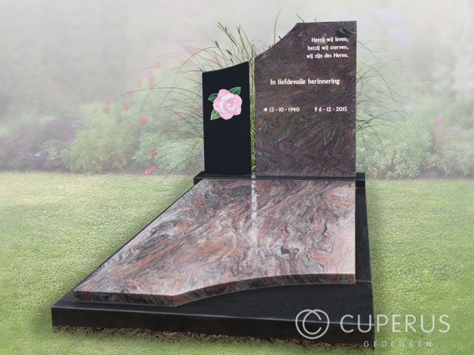 Enkel monument met vloer foto 1