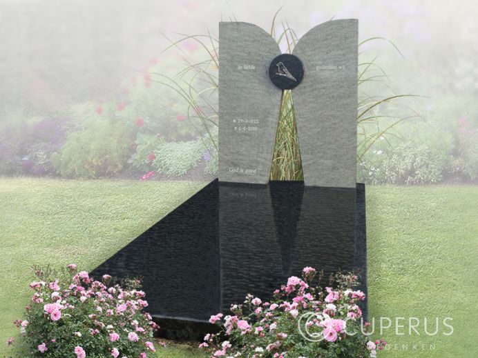 Enkel monument met vloer foto 1