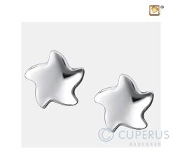 Angelic Star Stud Earrings Pol Silver