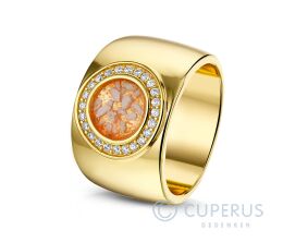 Asring Goldline met hars en diamantjes