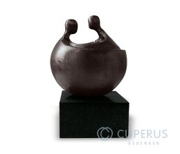 Bronze mini urn omhelzing mensen