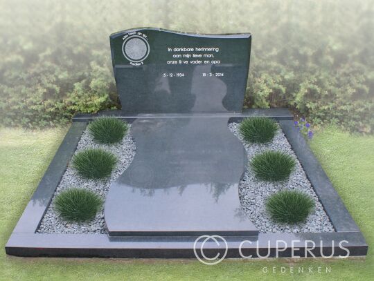 Dubbel grafmonument golfkop