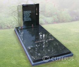 Enkel grafmonument met afdekzerk