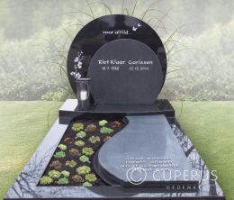 Rond grafmonument voor 2 personen