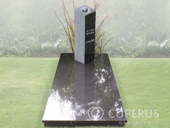 Enkel monument met afdekplaat