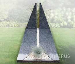 Enkel monument met afdekplaat