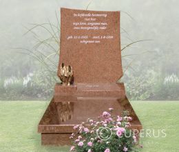 Enkel monument met afdekplaat