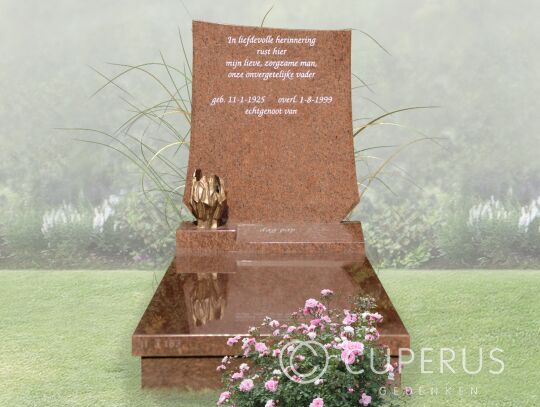 Enkel monument met afdekplaat