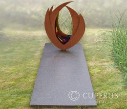 Enkel monument met afdekplaat