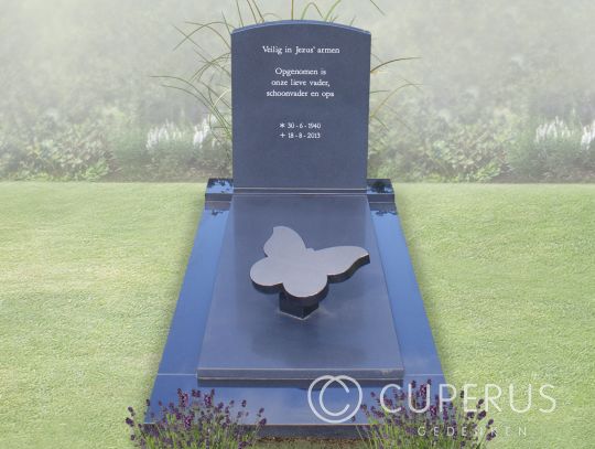 Enkel monument met afdekzerk