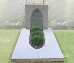 Enkel monument met afdekzerk