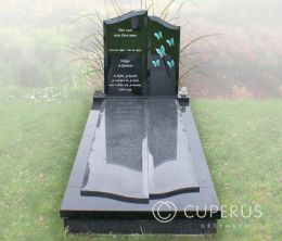 Enkel monument met afdekzerk