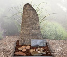 Enkel monument met vloer (160-zwo)