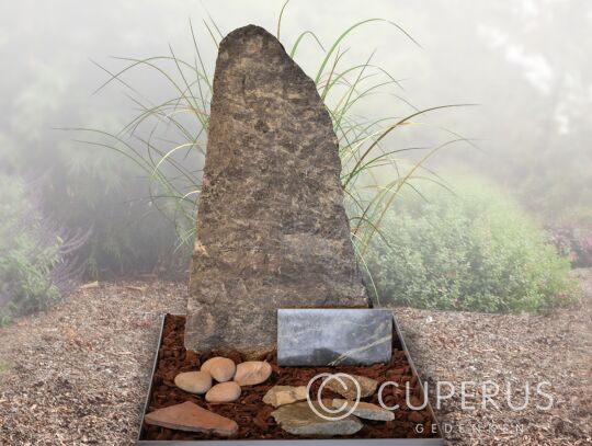 Enkel monument met vloer (160-zwo)