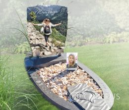 Ovaalvormig grafmonument voor tiener