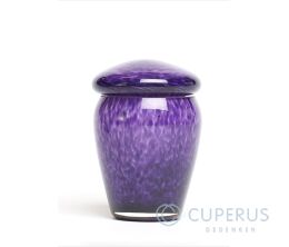 Glazen mini urn blauw
