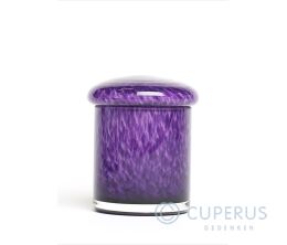 Glazen mini urn blauw