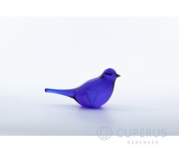 Glazen vogel -  blauw