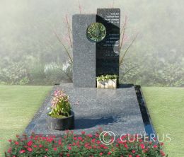 Grafmonument met cirkel in lettersteen
