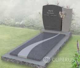 Grafmonument golfkop met hartje