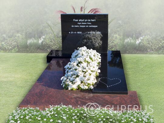Grafmonument van 2 soorten natuursteen