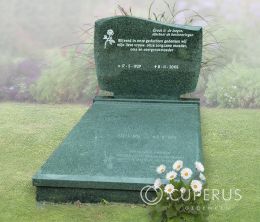 Grafsteen met dichte onderkant
