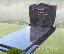 Grafmonument golfkop met 2 golven