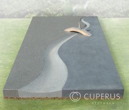 Grafzerk met rivier en bronzen grafaccessoire