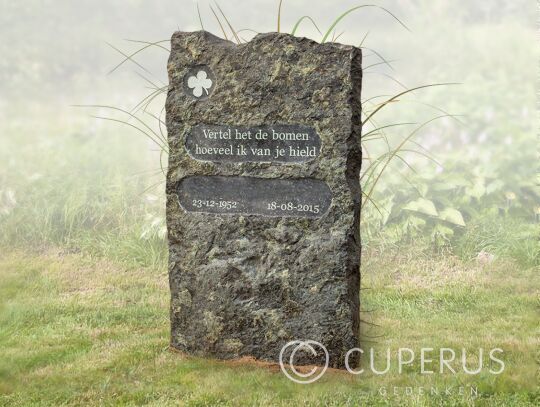 Groene natuurlijke ruwe grafsteen van Diabas