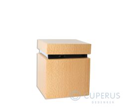 Houten mini urn kubus bruin