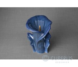 Keramische Calla bloem urn blauw