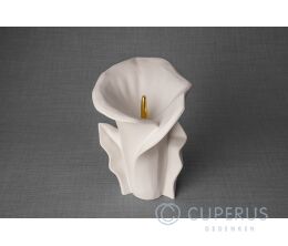 Keramische Calla bloem urn mat wit
