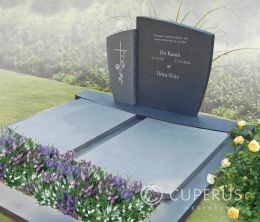 Dubbele grafsteen met klassieke uitstraling