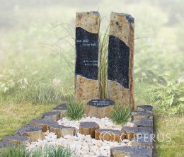 Natuurlijk grafmonument basalt