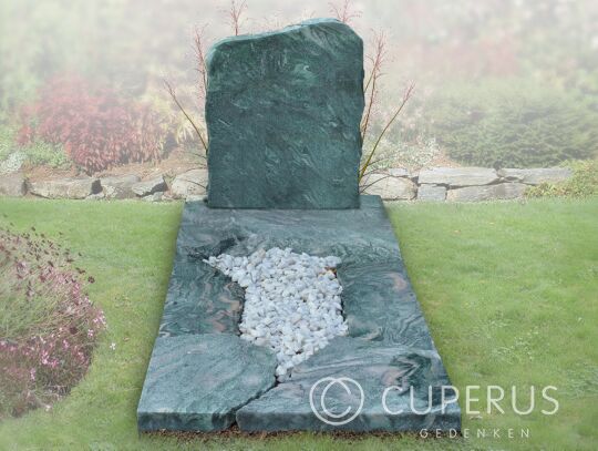 Natuurlijke ruwe grafsteen van Metalic Green graniet