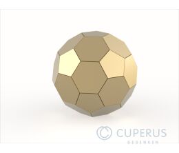 RVS urn 'voetbal' goudkleurig