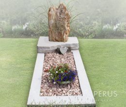 Versteend hout grafsteen
