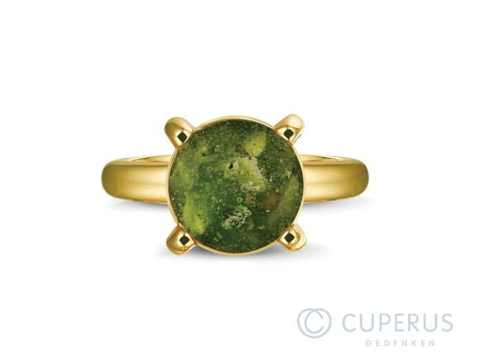 Asring geelgoud met hars en diamantjes foto 1