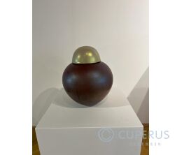bol vormige urn - Bruin