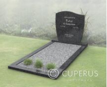 Goedkope golfkop grafsteen met liggend gedeelte  foto 3