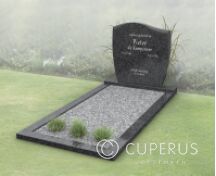 Goedkope golfkop grafsteen met liggend gedeelte  foto 2