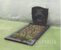 Goedkope golfkop grafsteen met liggend gedeelte  foto 1