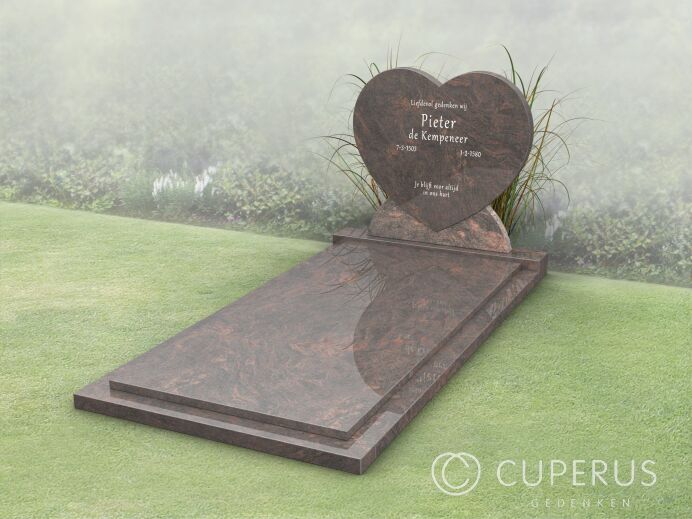 Goedkoop grafmonument met gesloten dekplaat foto 1