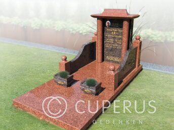 Chinees grafmonument met tempel