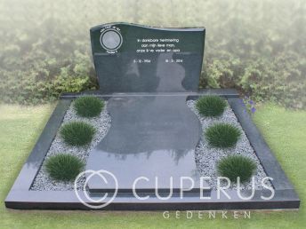Dubbel grafmonument golfkop