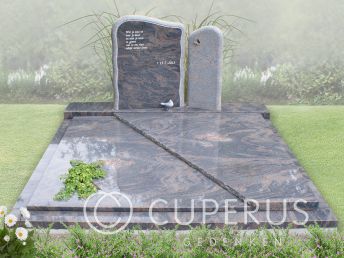 Dubbel grafmonument met vloer
