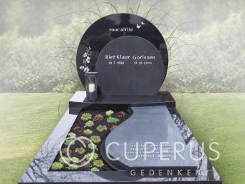 Dubbele grafmonument met twee circels