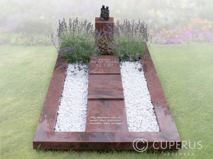 Enkel monument met afdekplaat foto 1