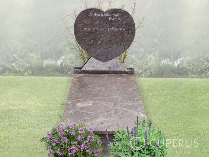 Enkel monument met afdekplaat foto 1