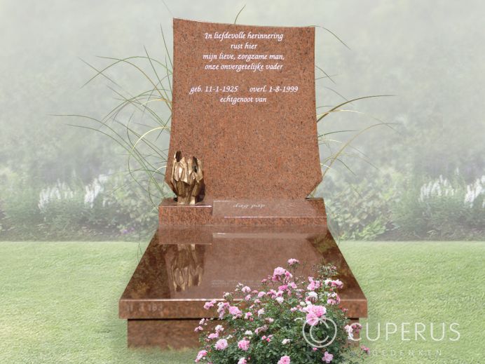 Enkel monument met afdekplaat foto 1
